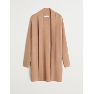 Mango Camel Coatigan Cardigan Sweater